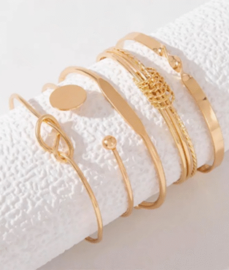 Minimalist Versatile Geometric Round Polished Alloy Bangle